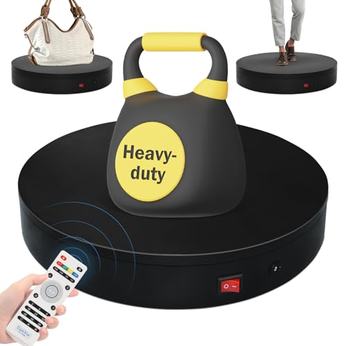 15.8In Remote Motorized Electric Turntable Rotating Display Stand Rotating Platform Photography Turntable motorized lazy susan base giratoria para for Photography,3D Scanner,(Load Range:132~400lbs) - size: 15.8inch/Black/400Lbs Load