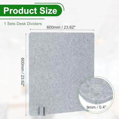 PATIKIL Desk Dividers 24" x 24",with 4Pcs Support Feet, Cement Gray Style B - color: Cement Gray Style B, size: 24" x 24"