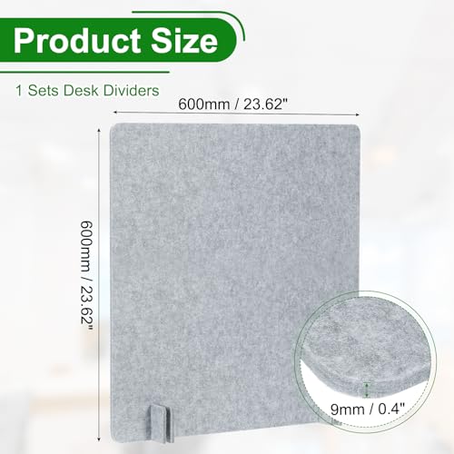 PATIKIL Desk Dividers 24" x 24",with 4Pcs Support Feet, Cement Gray Style B - color: Cement Gray Style B, size: 24" x 24"