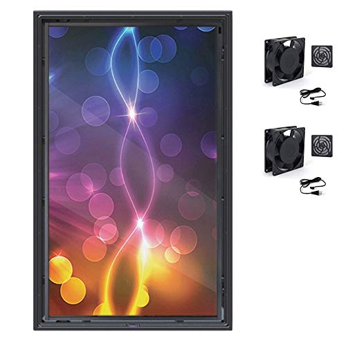 The Display Shield 60-65" Vertical Outdoor Digital Menu Enclosure & Fans - color: With Cooling Fan, size: 60-65"