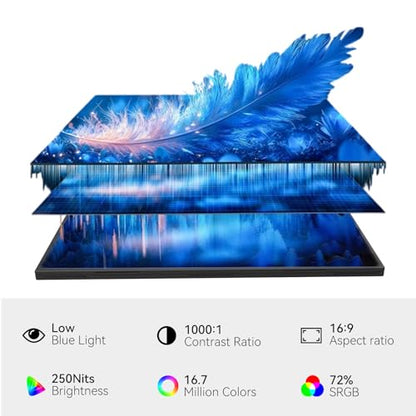 15.6" Portable Monitor 1080P FHD Travel Display,Compatible with Laptops, Desktops, Phones,CNC Metal Frame,It Fully Meets Your Needs for Gaming, Everyday Office Work, Entertainment, and More. - size: 15.6"