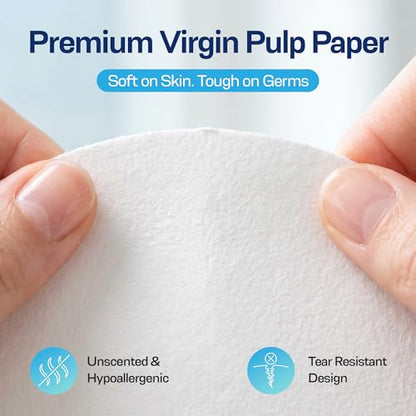Rockland Guard Disposable Toilet Seat Covers - Flushable Paper Travel Pack - 200 Count (20 Resealable 10-Packs) - Portable Potty Training & Bathroom Hygiene Essentials for Adults & Kids