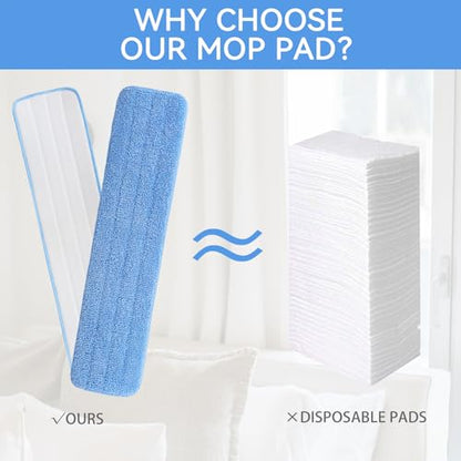 Replacement Microfiber Pad for Rubbermaid Commercial 24 Inch Mop Head - 8 Pack Wet & Dry Commercial Cleaning Refills Reusable Mop Refills Fit for Any Microfiber Flat Mop System 24" - color: 24inch-8pack
