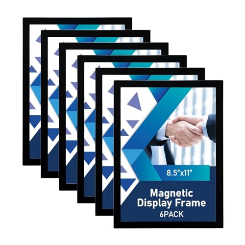 Magnetic Sign Holder,8.5×11 Magnetic Paper Holder,6-Pack,Black - color: Black, size: 8.5x11 - 6 Pack