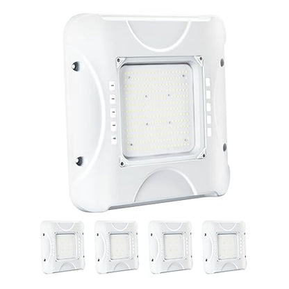 Parmida (4 Pack) LED Canopy Light, 150W, 0-10V Dimmable, 100-277VAC, IP65 Waterproof, ETL, Shop Light, 5700K, 16.5" x 16.5", Gas Station, Warehouse, Street, Area & Outdoor Lighting, Commercial Grade - size: 4 Pack