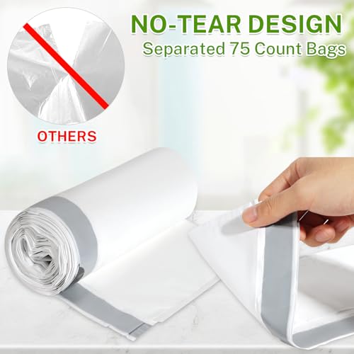 10 Gallon Trash Bags Drawstring, 1 Mil Thick White 75 Count - style: 10 Gallon Drawstring