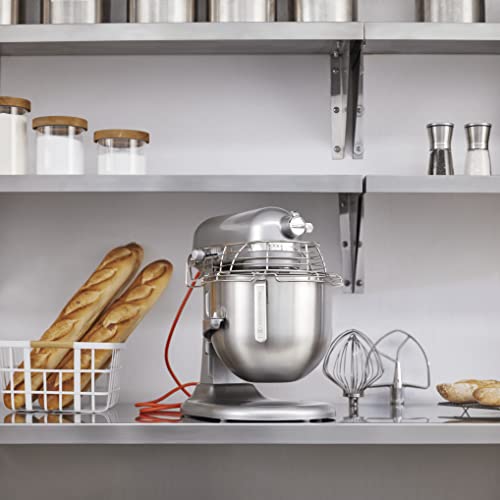 KitchenAid KSMC895CU 8-Quart Commercial Countertop Mixer with Bowl Guard, 10-Speed, Gear-Driven, Contour Silver - color: Contour Silver, style: With Bowl Guard