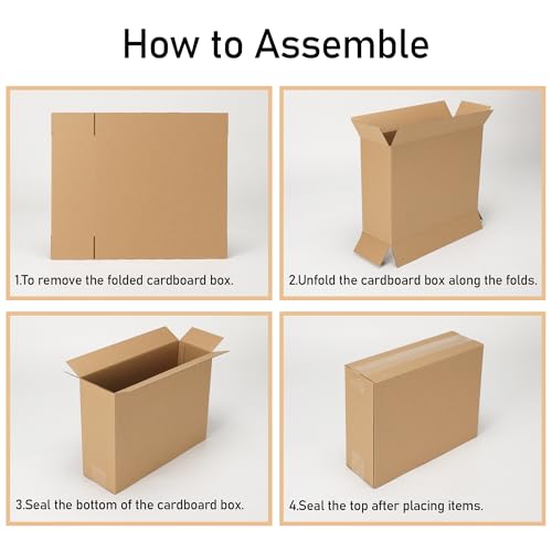 CRUGLA 40 Packs 12x9x4 Shipping Boxes, Brown Mailing Boxes - size: 12x9x4 Inch