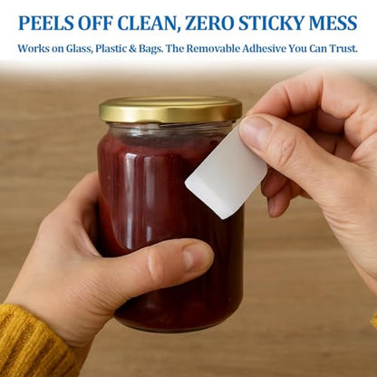 500 Pack Blank Removable Freezer Labels Food Labels for Containers, Pantry Organization Waterproof, Write-On Freezer Labels for Kitchen, Restaurant & Grocery （1 * 2 Inch） - size: 500 Pack