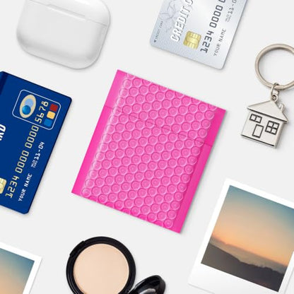 Bubble Mailers 105 Pack 3.5x5inch Rose Poly Mailers Self-Seal Padded Envelopes Waterproof Bubble Opaque Padded Mailers Shipping Bags for Businesses to Pack and Mail Jewelry Cosmetics - size: 3.5x5-105pack