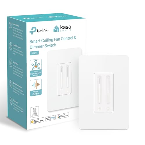 Kasa Smart Ceiling Fan Control & Dimmer Switch, KS240, Single Pole