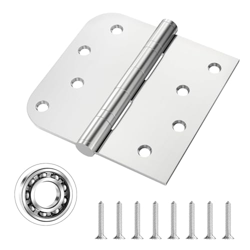 Ball Bearing Door Hinges, 4 Inch Stainless Steel Brushed Nickel, Pack of 3 - color: Brushed Nickel - 03, size: 4 inch - 3 pack
