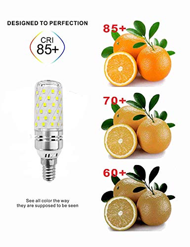 E12 LED Corn Bulbs 16W AC85-265V LED Candelabra Bulb (4 Pack) 80 LEDs 2835 SMD 1500LM 120W Incandescent Equivalent Decorative Candle Base E12 Corn LED Chandelier Bulbs