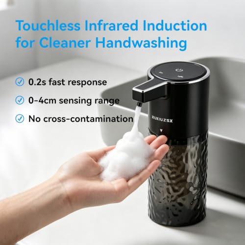 Touchless Automatic Electric Liquid Soap Dispenser - color: White Water‑ripple, size: Liquid