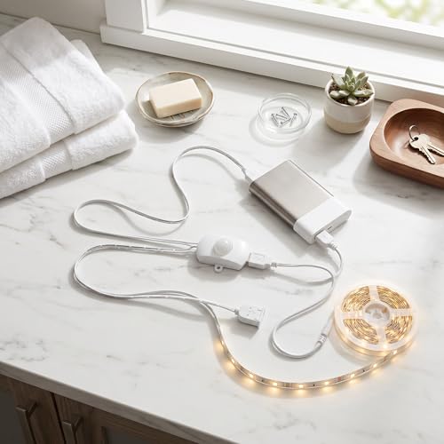 Zerone DC 5-24V Mini PIR Motion Occupancy for DIY LED Lighting, PIR Infrared Motion Sensor Detector Automatic LED Strip USB Interface (White)
