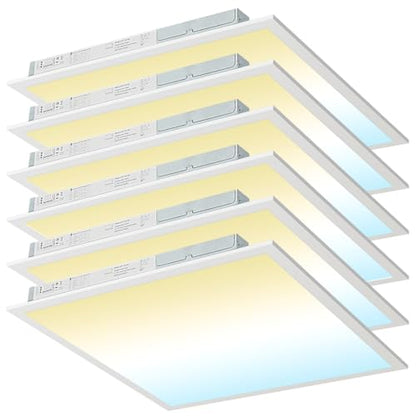 kadision 2x2 LED Flat Panel Light, Wattage and CCT Adjustable, 6 Pack