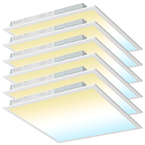 kadision 2x2 LED Flat Panel Light, Wattage and CCT Adjustable, 6 Pack