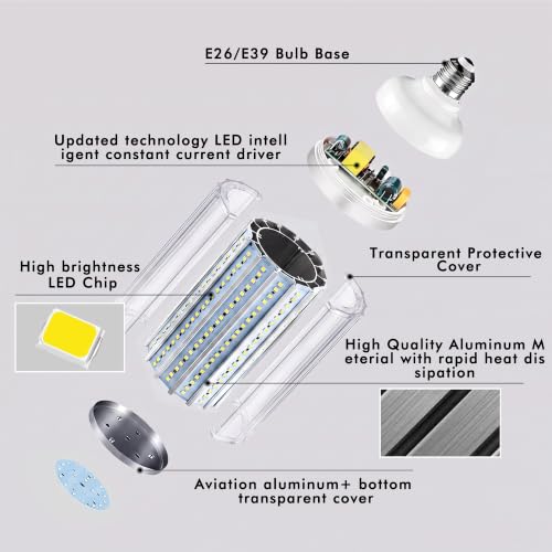 50W LED Corn Cob Bulb,6000 Lumen,Daylight 5000K - size: 50W 1pack