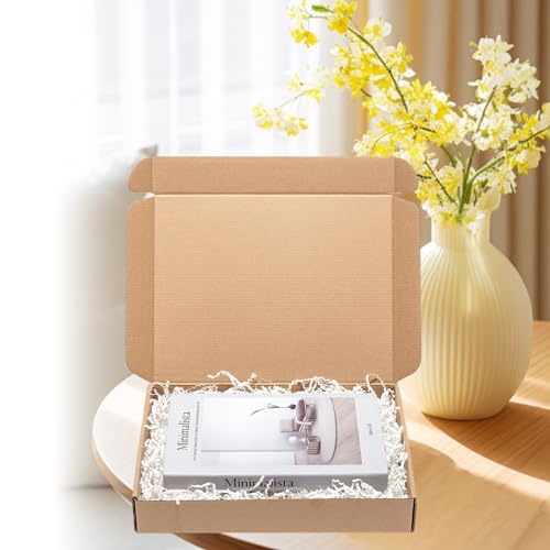 Wowxyz Brown Shipping Boxes 13x10x2" 25 Pack - Corrugated Cardboard Box Mailers for Small Business, Kraft Medium Literature Mailer Packaging Supplies Brown - size: 13x10x2"