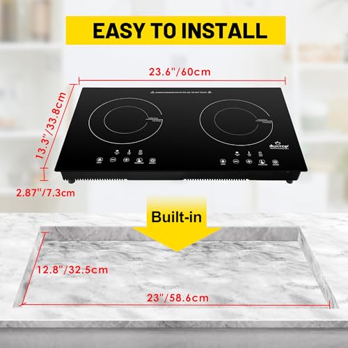 Duxtop 1800W Portable Induction Cooktop 2 Burner, 8620BI/BTK35