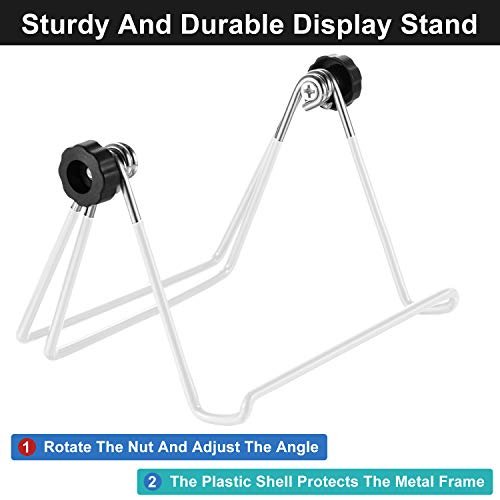 Hotop 3 Pack 7 Inch Plate Stand Display Plate Holder, White - color: White