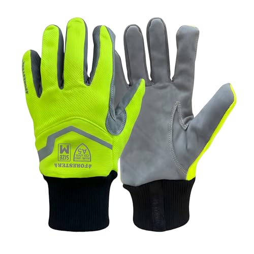 FORESTER Cut Resistant Work Gloves | Cut Level 5 Gloves for Arborists, Construction & Mechanics | ANSI Puncture 3 - size: Medium, style: Knit