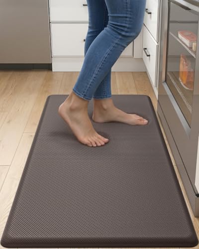 DEXI Anti Fatigue Kitchen Floor Mat Cushioned Standing Runner 39x20, Brown - color: Brown, size: 39"L x 20"W x 0.7"Th