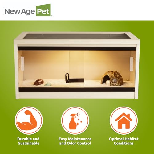 New Age Pet® ECOFLEX® 24" Small Reptile Enclosure, Maple - color: Tan, size: Small