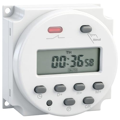 Timer Switch, DC/AC 12V 16Amp, Programmable Timer Time Relay Switch - size: AC/DC 12V