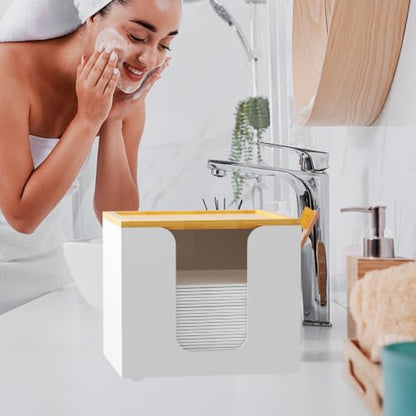 VITVITI Disposable Face Towel Holder for Clean Skin Club, Acrylic Box White - color: White 1