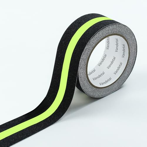 Heavy-Duty Anti-Slip Tape with Glow in the Dark Strips Non Skid Traction for Outdoor Steps, PET Stair Treads & Extreme Weatherproof, Safe for Kids/Pets (2in x16.5ft, 1roll) - color: 1PC, size: 2" x 16.5'