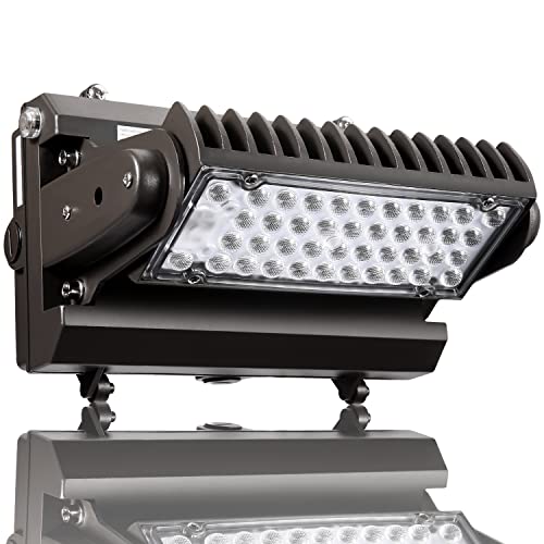 Rotatable LED Wall Pack Light with Dusk to Dawn Photocell, 80W 11200LM 400-600W HPS/HID Equiv., 5000K Daylight ETL Commercial Outdoor Security Lighting for Warehouse, Entrance, Parking, Garage - size: 80W