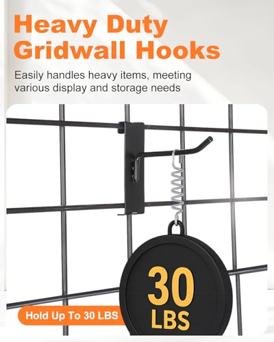 50 Pack Gridwall Hooks, 6 Inch Metal Display Hanging Hooks - size: 6inch-50Pcs-Black