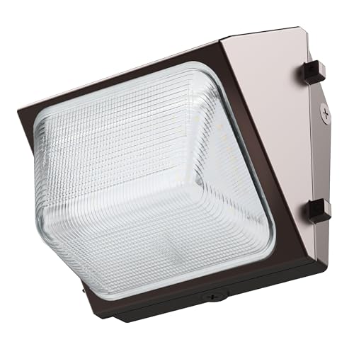 Feit Electric Commercial LED Wall Pack Security Light, 4000 Lumens, Dusk-to-Dawn Photocell Sensor, Shatter-Resistant Lens, Hardwired Outdoor Flood Light, 50,000-Hour Lifetime, S8.8CWPK/840/BZ - size: 1 Count (Pack of 1)