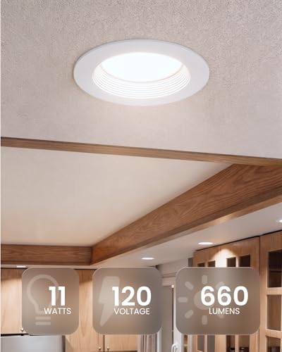 Sunco 2 Pack 4 Inch Retrofit LED Recessed Lights, 5CCT, 11W=60W, Dimmable - size: 4 Inch (2 Pack)