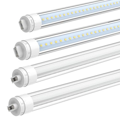 JESLED 360 Degree T8 T10 T12 7ft 48w LED Tubes, 4-Pack - size: 7 feet