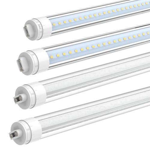 JESLED 360 Degree T8 T10 T12 7ft 48w LED Tubes, 4-Pack - size: 7 feet