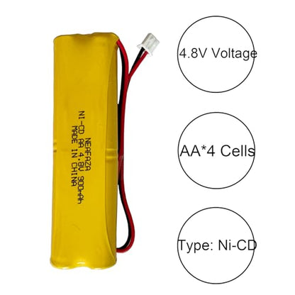 D-AA650Bx4 Ni-CD 4.8V 900mAh Exit Sign Emergency Lighting Battery Compatible with Unitech Dual-Lite 0120859 Ni-CD AA 650mAh E1021R LITHONIA DAA650Bx4 (2 Pack) - size: 2 Pack