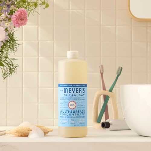 Mrs. MEYER'S CLEAN DAY Multi-Surface Cleaner Concentrate, Rain Water, 32 Fl Oz (Pack of 6) - size: 32 Fl Oz (Pack of 6)