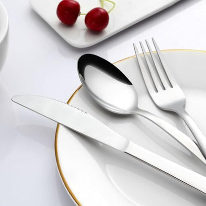Pleafind 36 Pcs Stainless Steel Dinner Knives - 9.1 Inch Premium Table Cutlery, Durable Butter Knives, Mirror Polished Silverware Flatware for Home Kitchen Restaurant Use, Dishwasher Safe