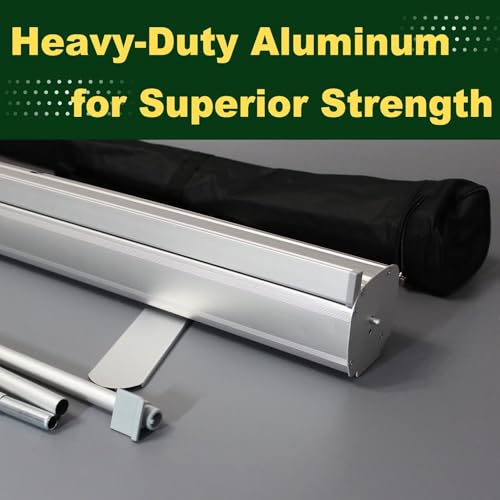 TFEN-Made in USA-Custom Aluminum Retractable Banner 23"x66", with Stand Roll up Banner for Business, Trade Shows, Stores, Advertising, Events, Custom Banners Personalized - size: 23x66 Compact