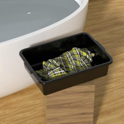 8 L Small Commercial Food Service Bus Tubs Bins, Black, 18 Packs - size: 8 L