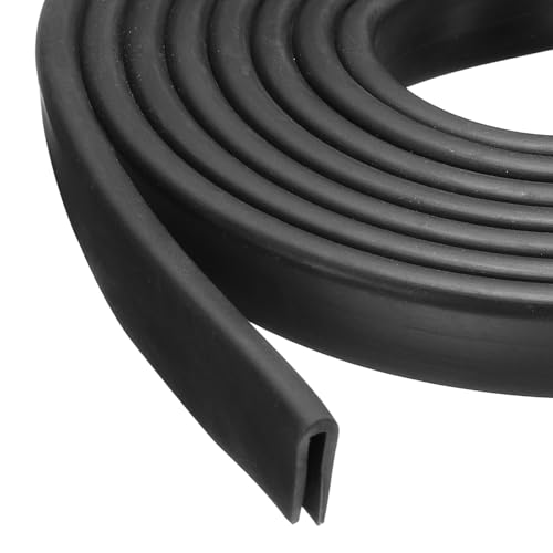 PATIKIL Rubber Edge Trim 26.2ft x 6mm x 13mm Fit for 3mm Edge Black - size: Fit for 3" x 26.2ft x 6mm x 13mm
