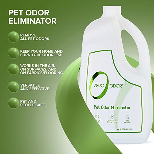 Zero Odor Pet Odor Eliminator Refill for Dog & Cat Urine, Carpet Deodorizer - size: 64 Fl Oz (Pack of 1)