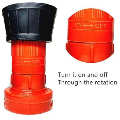 SAFBY Fire Hose Nozzle Thermoplastic Fire Equipment Spray Jet Fog (1.5" NST/NH) - color: Red, size: 1.5 inch NST
