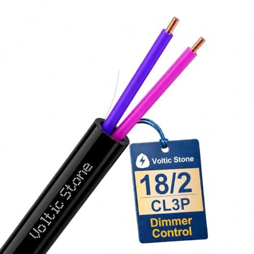 18/2 0-10V Dimming Dimmer LED Control Wire, True 18 Gauge, ETL Listed CL3P - size: 10 FT