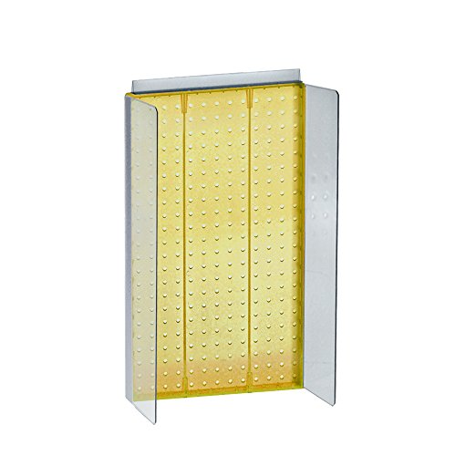 Azar Displays 700355-YEL 13.75" W x 22" H Pegboard Powerwing in Translucent Yellow