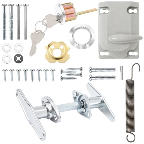 MorningRo Garage Door Locks Set with T-Handle & Keys Twist Deadbolt Locks - style: All Hardware Set