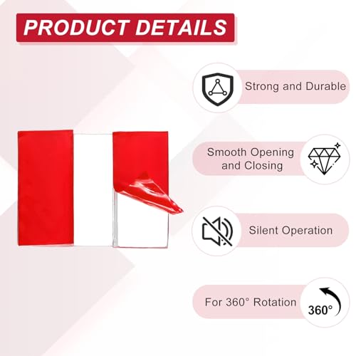 uxcell 2pcs Acrylic Flexible Hinges 25x35mm Invisible Living Hinge 360° - size: 25x35mm
