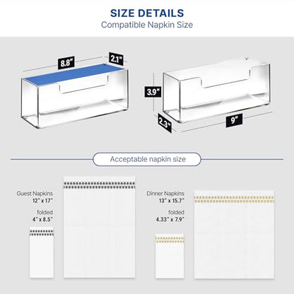 Acrylic Guest Towel Holder, Clear Bathroom Countertop Caddy - color: A - Acrylic Guest Towel Holder, size: Guest Towel Holder